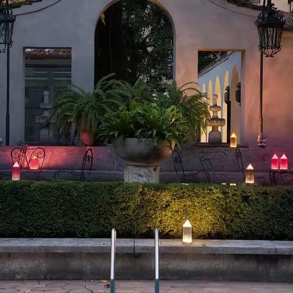 Luxury Acrylic Crystal Red Lantern Usb Charging Table Lamp For Decor Lamps