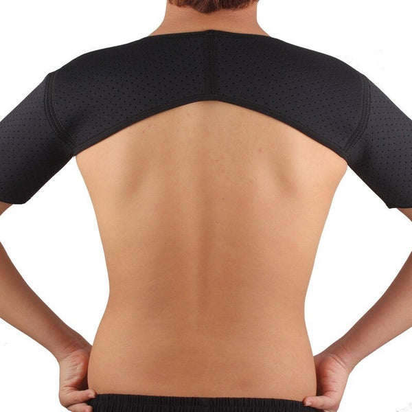Sx641 Black Sports Double Shoulder Brace Support Strap Wrap Belt Band Pad Orthotics Braces & Sleeves