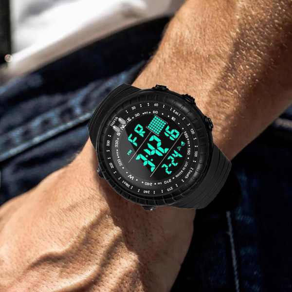 Veile Studios Waterproof Digital Outdoor Multi Function Watch Black Watches