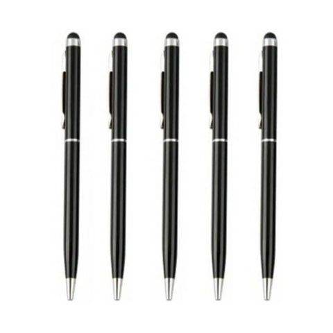 5Pcs Touch Screen Stylus Ballpoint Capacitive Pen For All Phone Tablet Black