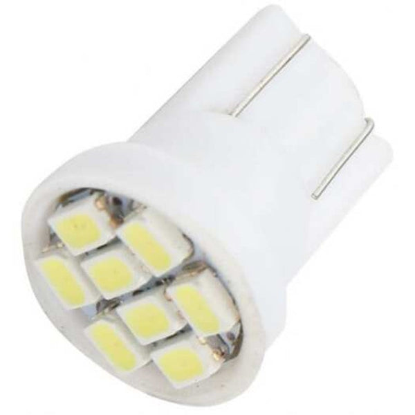 T10 8Smd 1206 3020 Led Car Wedge Light Auto License Plate Clearance Lamp 10Pcs White