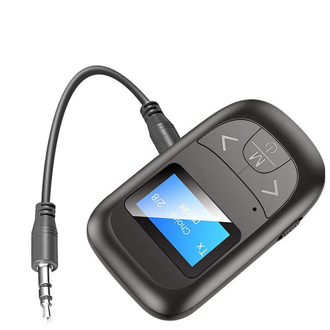 T14 Bluetooth 5.0 Audio Transmitter Receiver Adapter With Led Display 3.5Mm Aux Usb Stereo Music Wireless