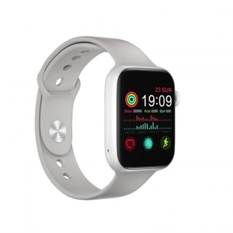 T5 Smartwatch Supports Bluetooth Call Heart Rate Meter With Free Replacement Silver Smart Watches