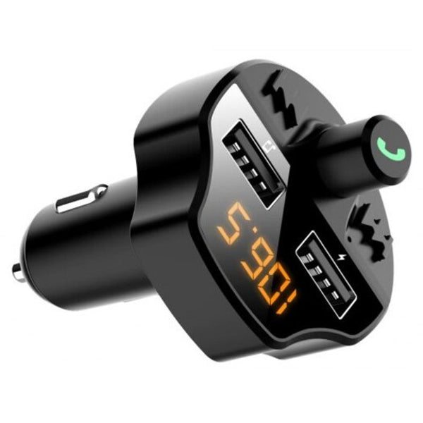 T66 Bluetooth Fm Transmitter 5.0 Car Mp3 Player Noise Reduction Tf Card Hands Free Dual Usb Charger Transmitters