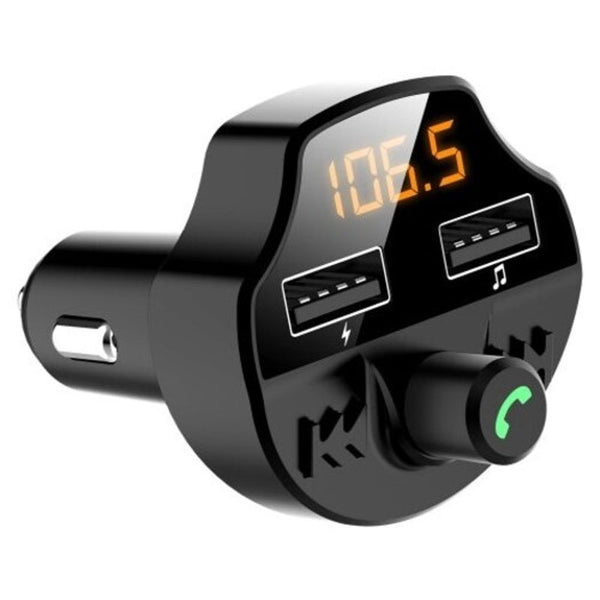T66 Bluetooth Fm Transmitter 5.0 Car Mp3 Player Noise Reduction Tf Card Hands Free Dual Usb Charger Transmitters