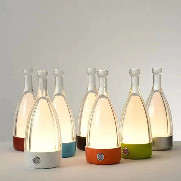 Luxury Lamp Bluetooth Orange Wine Bottle Decor Usb Rechargeable Table Accents For Bedroom Hotel Living Room Lamps