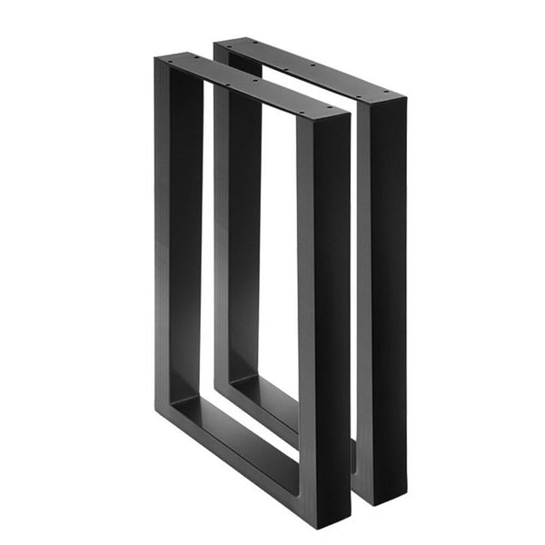 Artiss 2X Coffee Steel Bench Metal Box Shape 710Mm Dining Table Legs