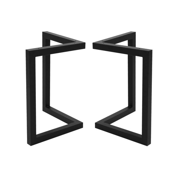 Artiss 2X Coffee Steel Bench Metal 71Cm Dining Table Legs