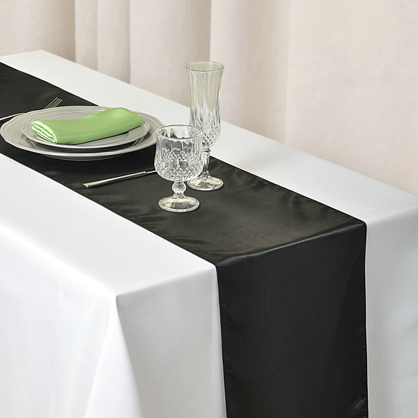 30X275cm Satin Table Runner Wedding Party Supplies Home Decor Table Runners