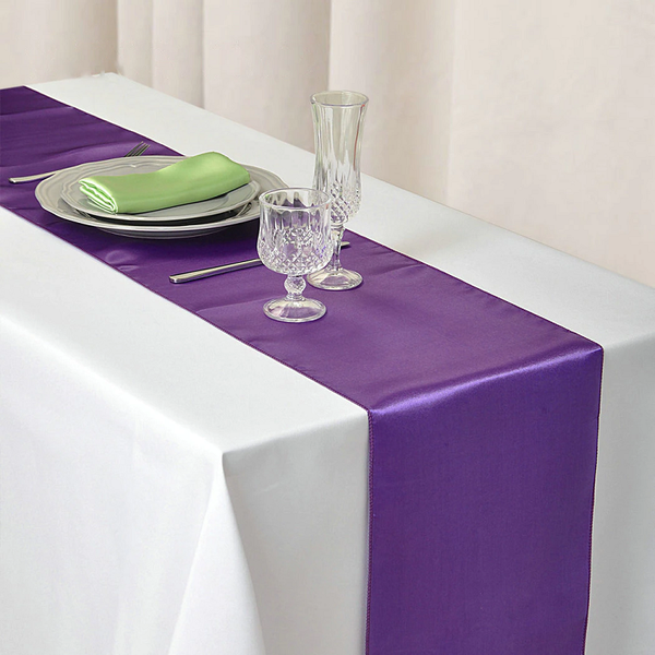 30X275cm Satin Table Runner Wedding Party Supplies Home Decor Table Runners