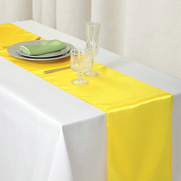 30X275cm Satin Table Runner Wedding Party Supplies Home Decor Table Runners