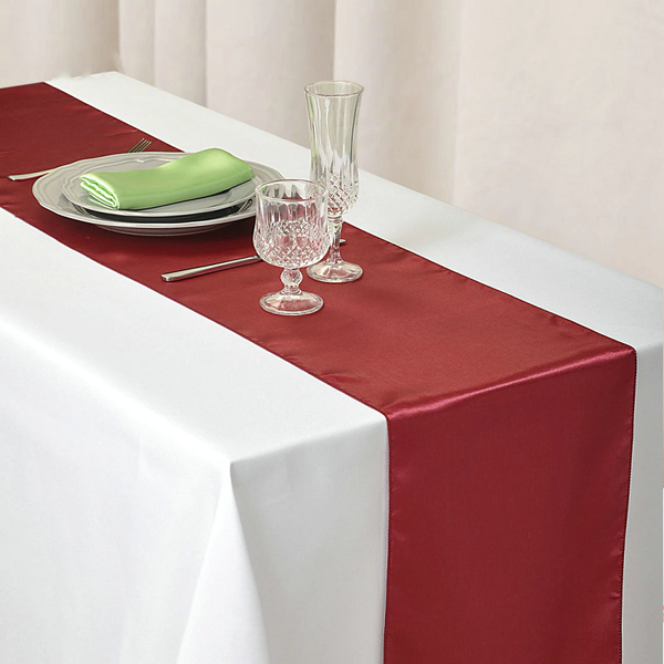 30X275cm Satin Table Runner Wedding Party Supplies Home Decor Table Runners