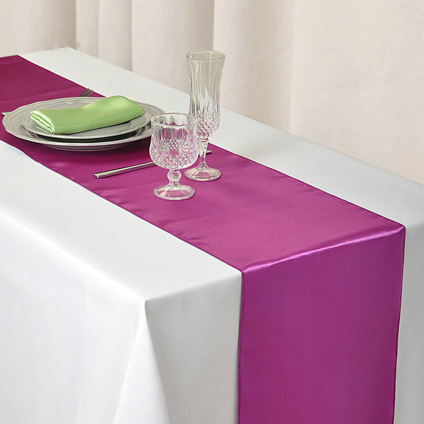 30X275cm Satin Table Runner Wedding Party Supplies Home Decor Table Runners