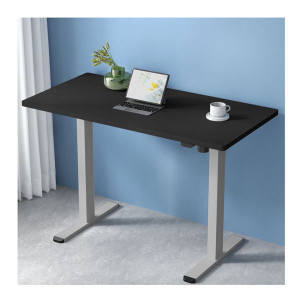 Powder Coated Metal Motorised Adjustable Standing Desk Frame With Particleboard Desktop Standing Desks
