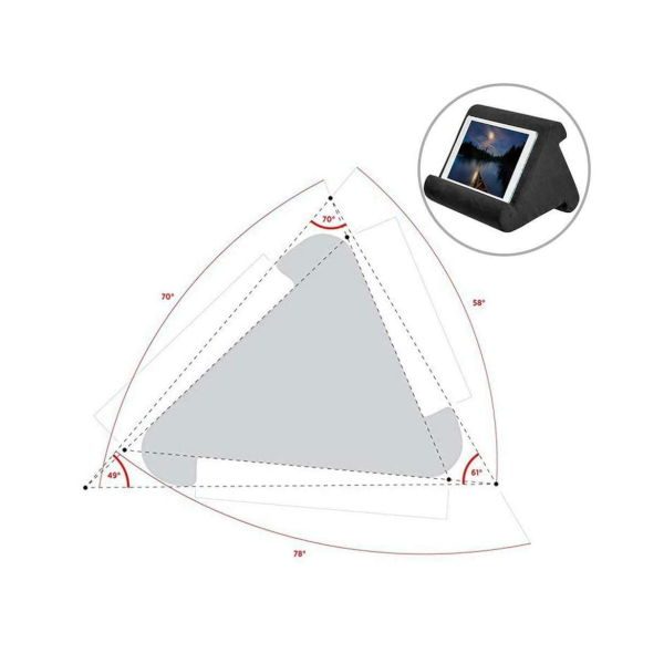 Tablet Accessories Ipad / Phone Reading Pillow Computer Support Portable Triangular Multi Angle Soft Suitable For Computers E Book Readers Smart Phones