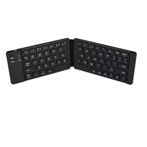 Tablet Keyboards Bluetooth Foldable Rechargeable Full Size Compatible With Ios Iphone Android Smart Phone Desk Windows Laptop Black