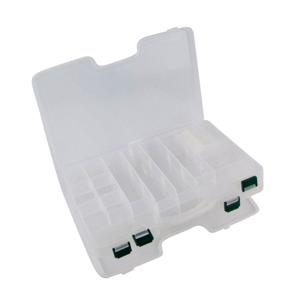 Rig Ezy 44 Compartment 2 Layer Hinged Tackle Box. 295Mml X 210Mmw 6Ommd Tackle Boxes & Bags