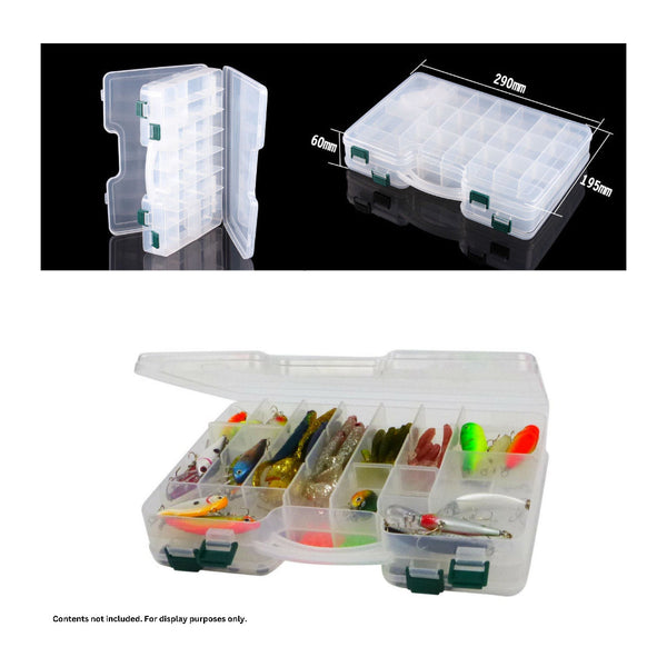 Rig Ezy 44 Compartment 2 Layer Hinged Tackle Box. 295Mml X 210Mmw 6Ommd Tackle Boxes & Bags