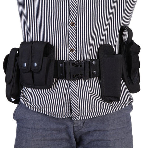 Tactical Police Security Guard Equipment Duty Utility Kit Belt With Pouches System Holster Outdoor Training Black