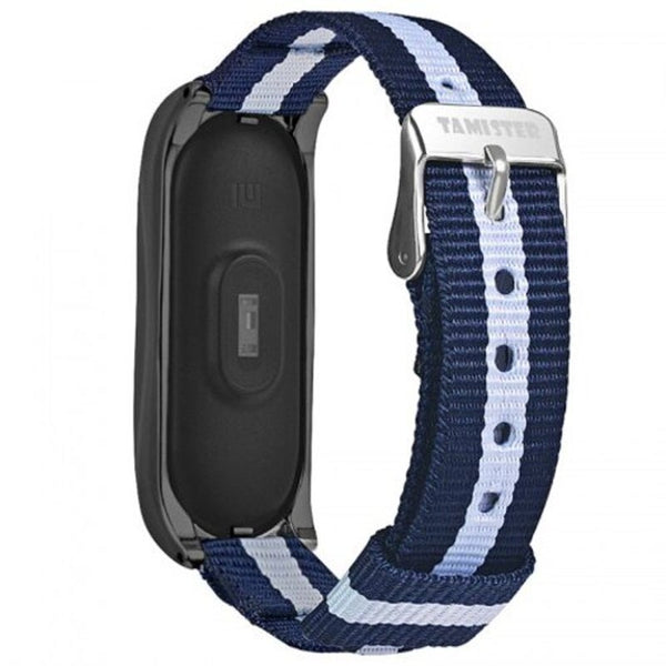 Canvas Replacement Wrist Strap For Xiaomi Band 3 / 4 Black