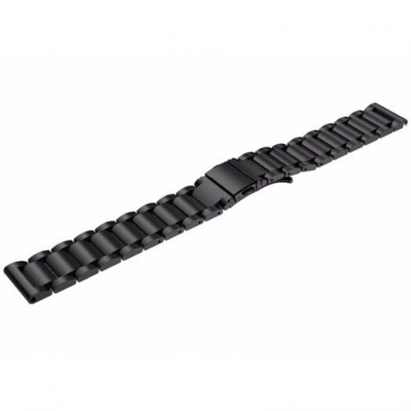 Double Snap Stainless Steel Replacement Strap For Amazfit Sports Watch 3 22Mm Black