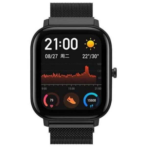 Magnetic Replacement Strap For Amazfit Gts Black Watch Bands