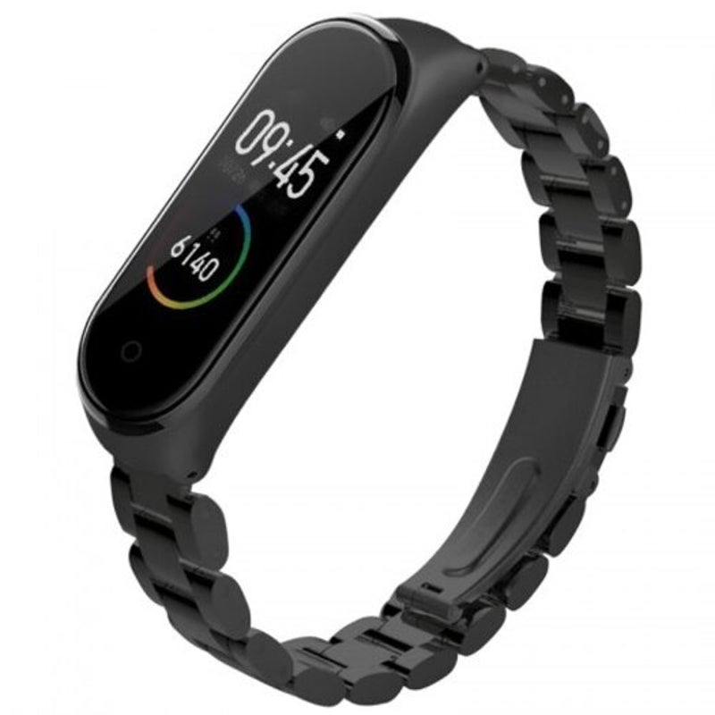 Replacement Steel Wrist Strap For Xiaomi Mi Band 4 Black Watch Bands