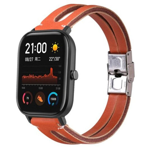 Retro Diy Replacement Strap For Amazfit Gts Brown