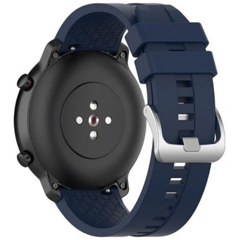 Silicone Replacement Wristband Watch Strap For Amazfit Gtr Smartwatch 47Mm Midnight Blue