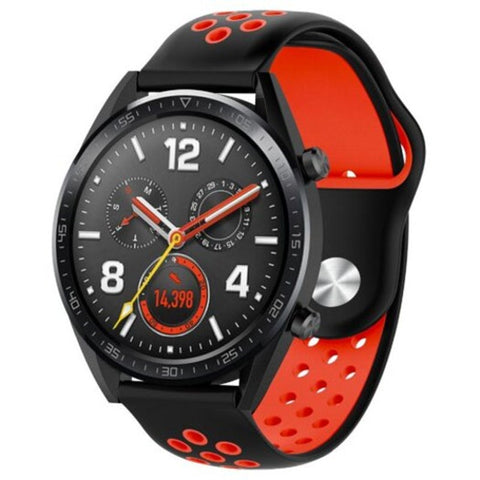 Two Color Pore Silicone Buckle Strap For Huawei Watch Gt Multi