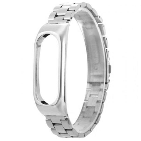 Ultra Thin Light Version Solid Steel Belt For Miband 2 Silver