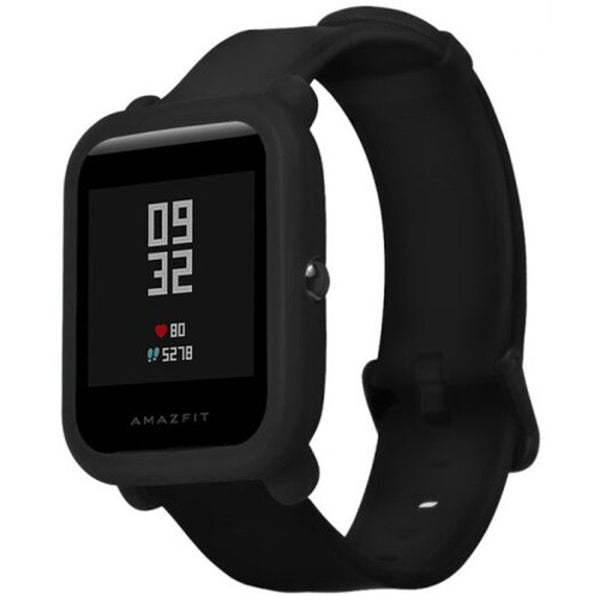 Protective Silicone Soft Case For Huami Amazfit Bip Youth Watch Black