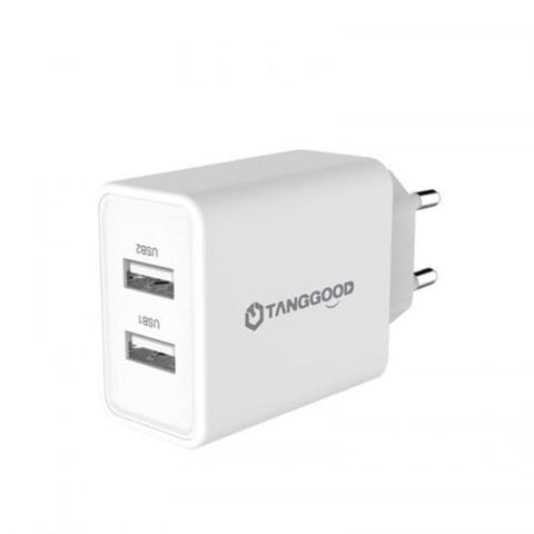 Dual Usb Charger 5V 3.4A 17W 2 Port Wall Adapter Universal Mobile White