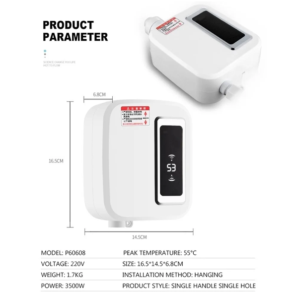 Tankless Instant Electric Hot Water Heater System Shower Water Heaters