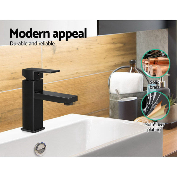 Cefito Basin Mixer Tap Faucet Bathroom Vanity Counter Top Wels Brass Black Bathroom Sink Taps