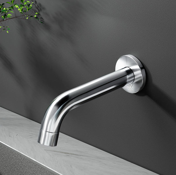 Cefito Bathroom Spout Tap Water Outlet Bathtub Wall Mounted Chrome Bathroom Sink Taps