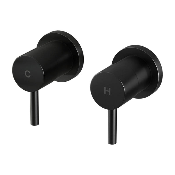 Cefito Bathroom Tap Shower Twin Faucet Basin Sink Swivel Black Bathroom Sink Taps