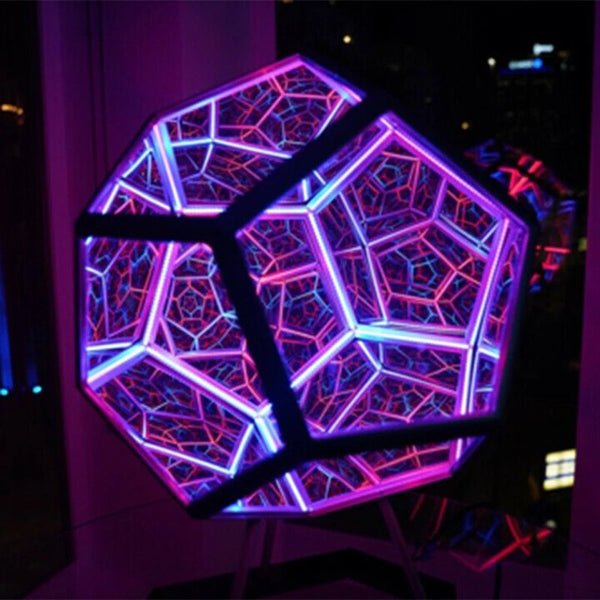 Fantasy Infinite Dodecahedron Colourful Artistic Night Light Lamp