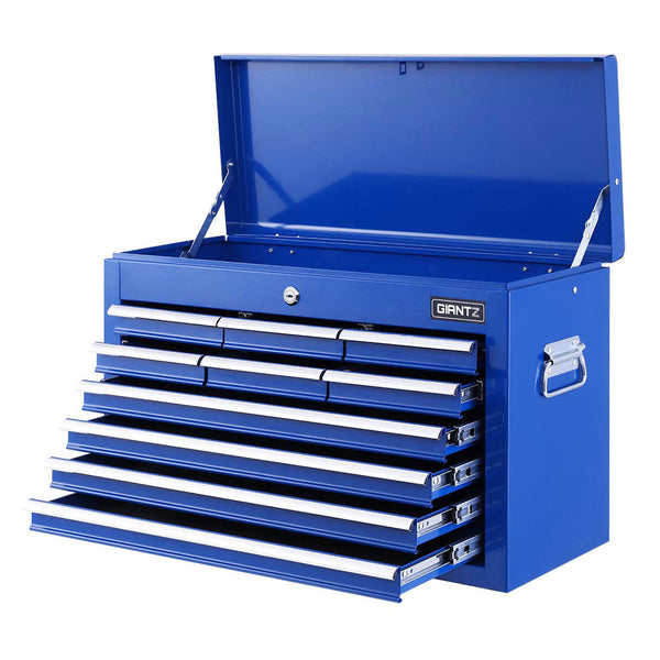 Giantz 10 Drawer Tool Box Chest Cabinet Garage Storage Toolbox Blue Tool Boxes