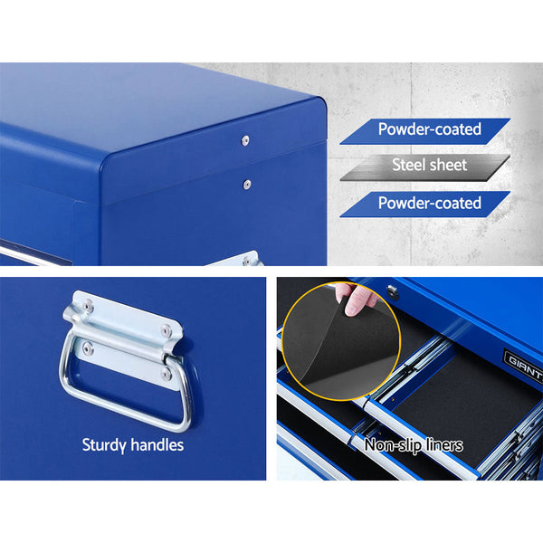 Giantz 10 Drawer Tool Box Chest Cabinet Garage Storage Toolbox Blue Tool Boxes