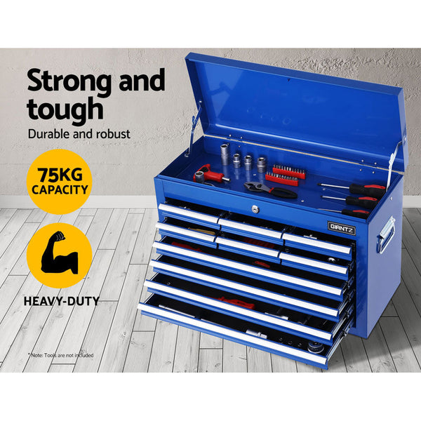 Giantz 10 Drawer Tool Box Chest Cabinet Garage Storage Toolbox Blue Tool Boxes