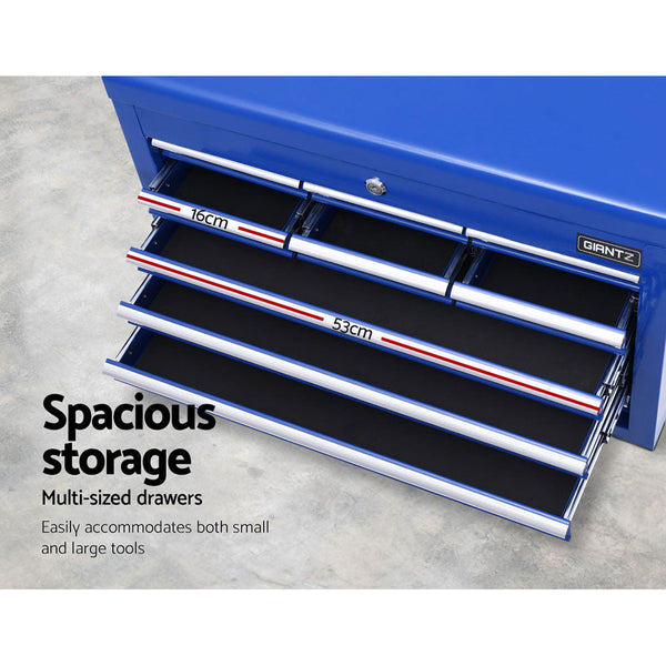 Giantz 10 Drawer Tool Box Chest Cabinet Garage Storage Toolbox Blue Tool Boxes