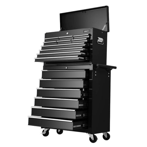 Giantz 16 Drawer Tool Box Cabinet Chest Trolley Toolbox Garage Storage Tool Cabinets & Cupboards