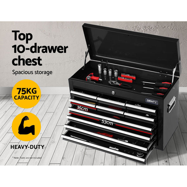 Giantz 16 Drawer Tool Box Cabinet Chest Trolley Toolbox Garage Storage