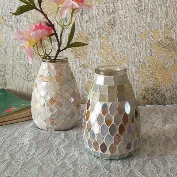 Mosaic Glass Vase Decor Accessories Vases