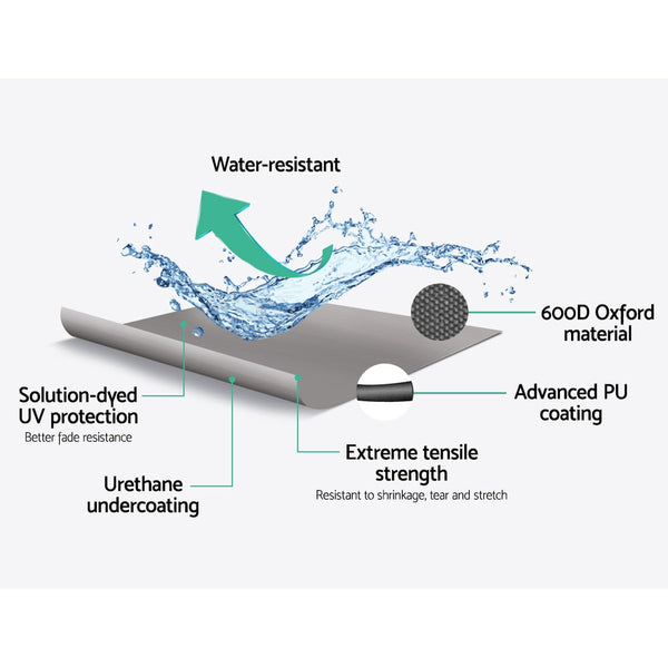 14 16 Foot Waterproof Boat Cover Grey Boat Covers