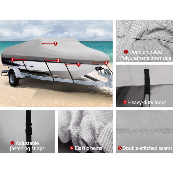 14 16 Foot Waterproof Boat Cover Grey Boat Covers