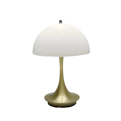 Luxury Lamp Gold Body Mushroom Decor Wireless Rechargeable Table Accents Lamps