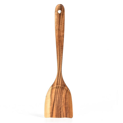 Teak Wood Tableware Spoon Ladle Long Rice Soup Skimmer Cooking Spoons Scoop Home Kitchen Tool