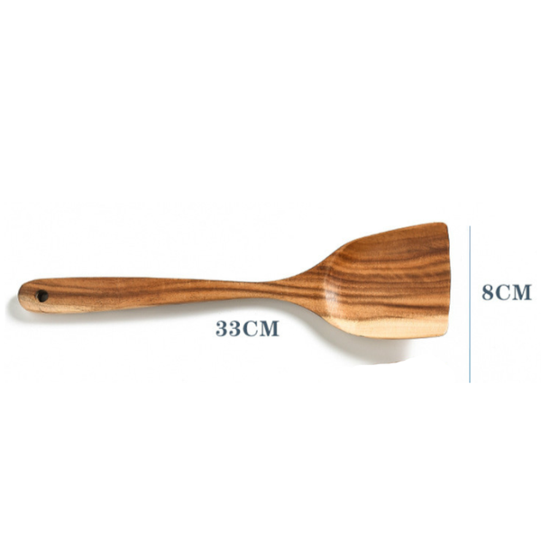 Teak Wood Tableware Spoon Ladle Long Rice Soup Skimmer Cooking Spoons Scoop Home Kitchen Tool
